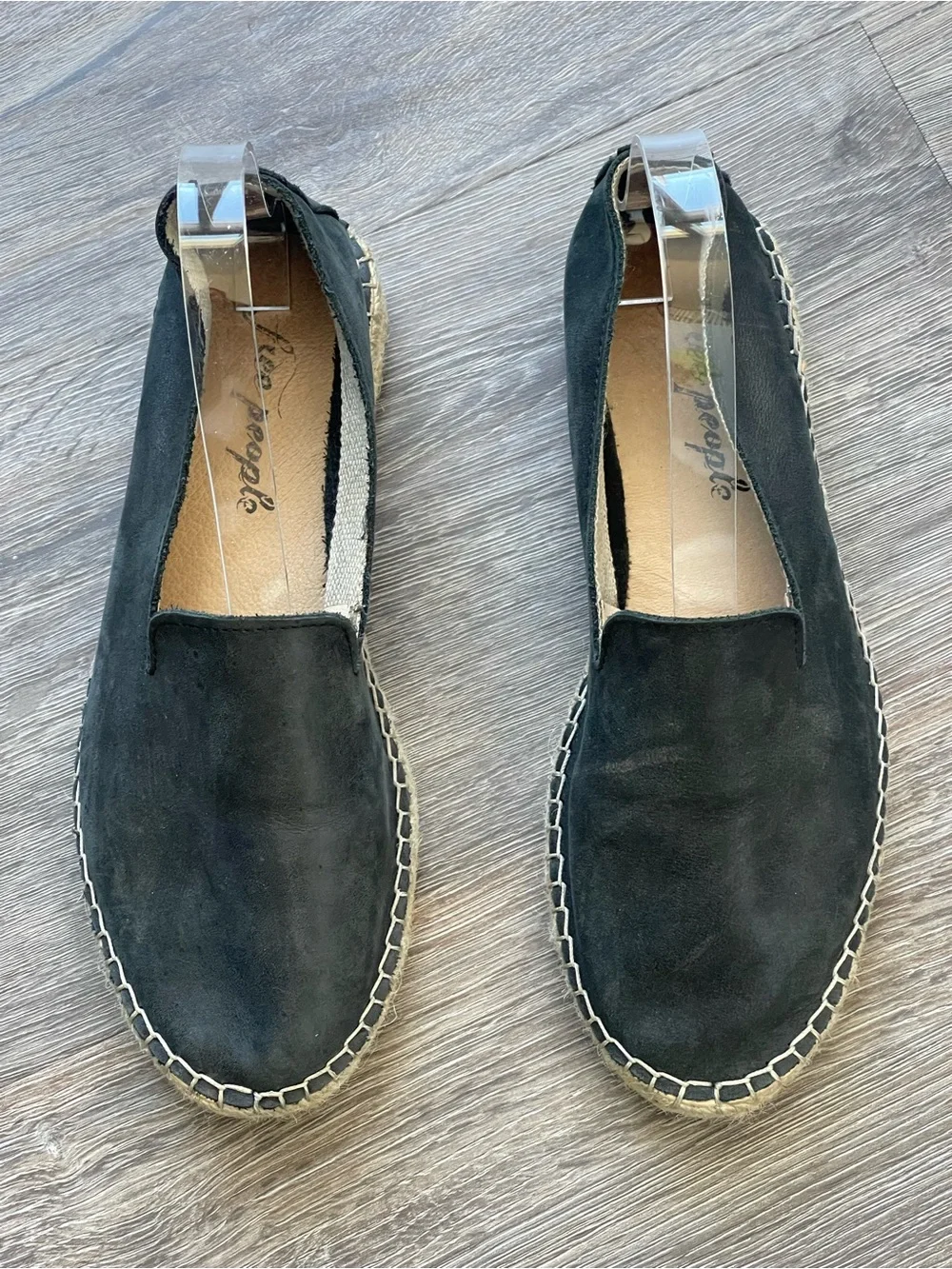 Free People | Black Laurel Canyon Flat Espadrille Loafer Sandals Size 37 - Picture 3 of 9